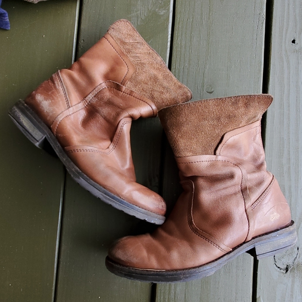 Butter soft leather boots cognac 36